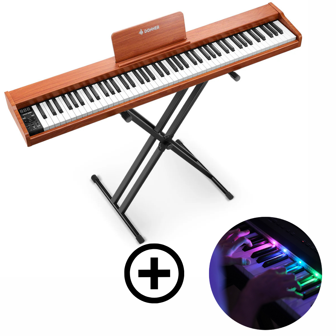 Donner DEP-1S + Piano LED system