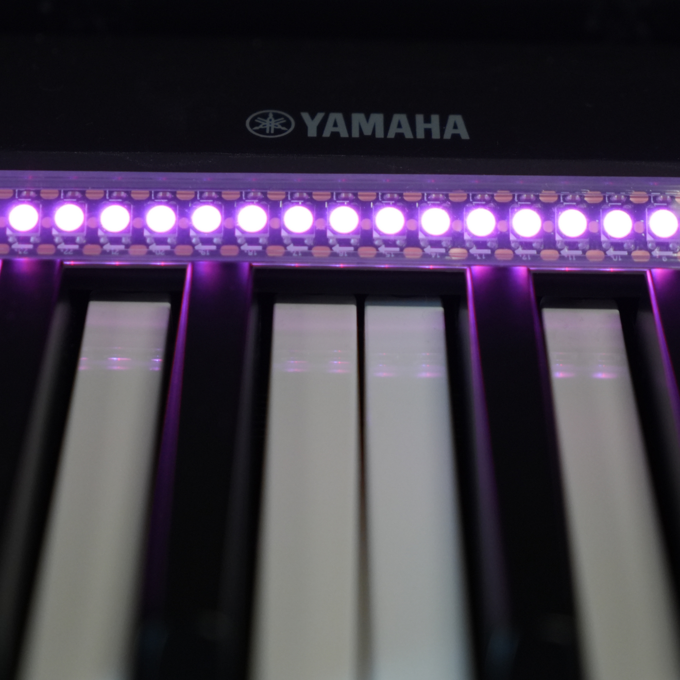 Striscia LED trasparente per pianoforte