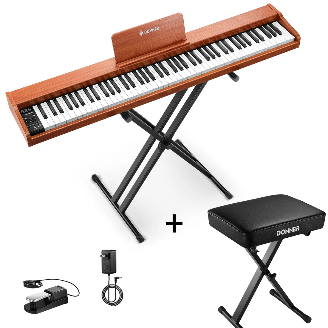 Donner DEP-1S + Piano LED system